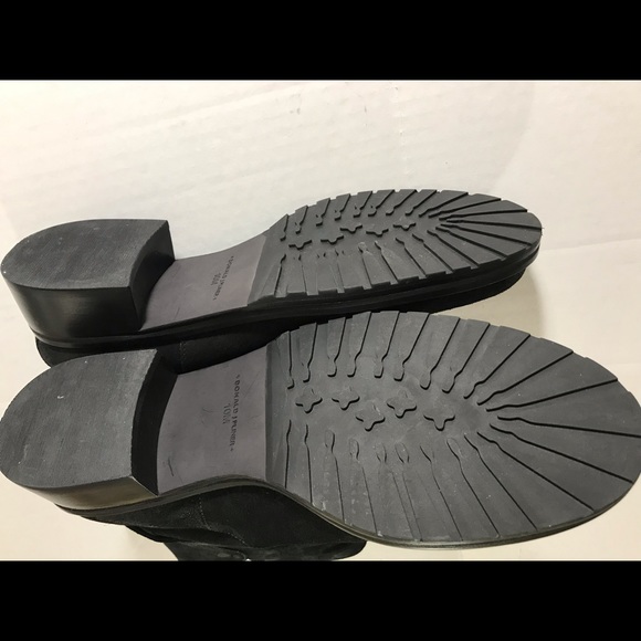 Donald J Pliner Black Distress Bruncie Suede Boots - Picture 4 of 8